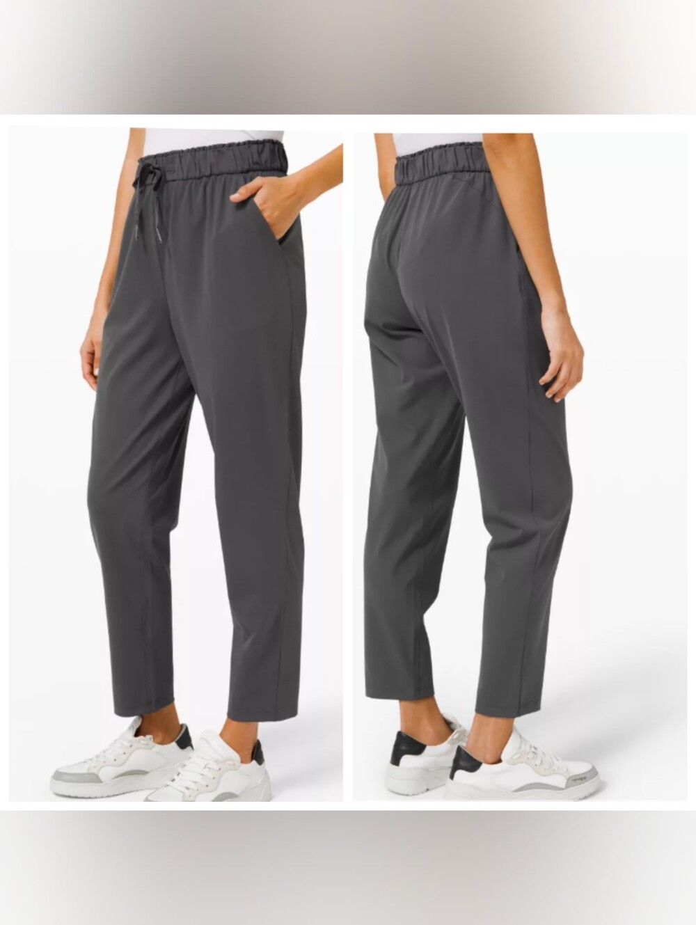 Lululemon Keep Moving High-Rise Pant Grey Athleisure Travel Capsule Wardrobe - 8
